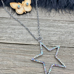 It's In the Stars AB Crystal Trim Star Pendant Necklace Set