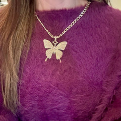 Be You Crystal Butterfly Statement Necklace Set