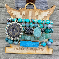 Lagoon Lights Luxe Designer Bracelet Stack