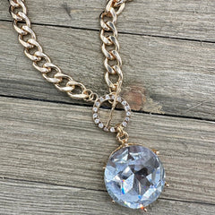 Radiant Rebel Crystal Drop Toggle Necklace Set