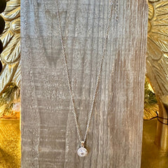 Crystal Whispers Round Pendant Necklace