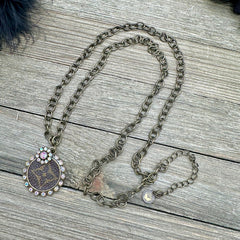 Gunmetal Glam Luxe Designer Necklace