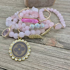 Pretty In Pink Luxe Designer Bracelet Stack