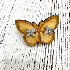 Sparkling Starla Butterfly Stud Earrings