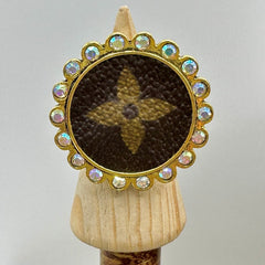 Golden AB Luxe Designer Cuff Ring