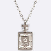 Coco Mademoiselle - Love Perfume Bottle Baguette Crystal Pendant Necklace