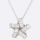 Stardust Baguette Pendant Necklace