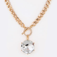Radiant Rebel Crystal Drop Toggle Necklace Set