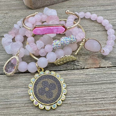 Pretty In Pink Luxe Designer Bracelet Stack