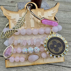 Pretty In Pink Luxe Designer Bracelet Stack