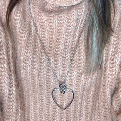 Open Your Heart Pendant Toggle Convertible Long Necklace Set