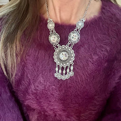Crystal Boho Chic Statement Necklace Set