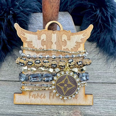 Glamin' Out Luxe Designer Charm Bracelet Stack