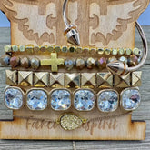 Golden Glitz Rebel Bracelet Stack