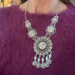 Crystal Boho Chic Statement Necklace Set