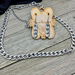 Vintage Cuban Chain Necklace Set