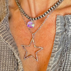 It's In the Stars AB Crystal Trim Star Pendant Necklace Set