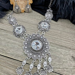 Crystal Boho Chic Statement Necklace Set