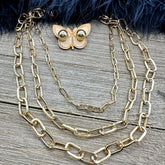 Chain Gang Layered Necklace Set