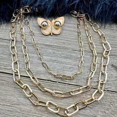 Chain Gang Layered Necklace Set
