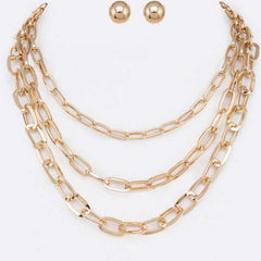Chain Gang Layered Necklace Set