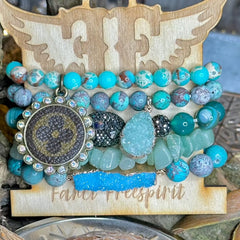 Lagoon Lights Luxe Designer Bracelet Stack