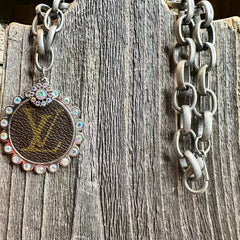 Vintage Silver Grace Luxe Designer Chain Necklace