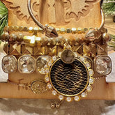 Golden Glitz Rebel Luxe Designer Bracelet Stack