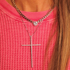 XL Luxe Cross Pendant Necklace