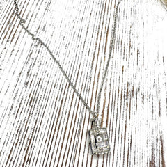Coco Mademoiselle - Love Perfume Bottle Baguette Crystal Pendant Necklace